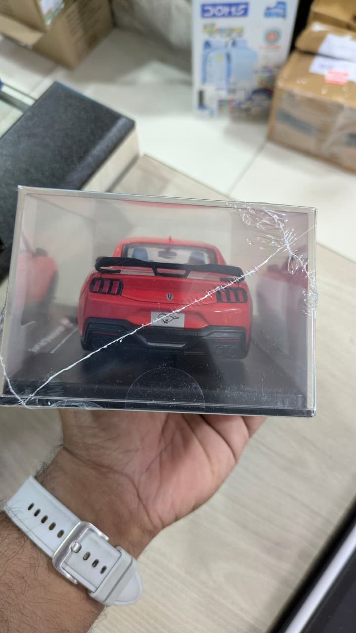 1:24 2024 Ford Mustang Dark Horse Diecast (acrylic Box packing) Red colour