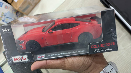 1:24 2024 Ford Mustang Dark Horse Diecast (acrylic Box packing) Red colour